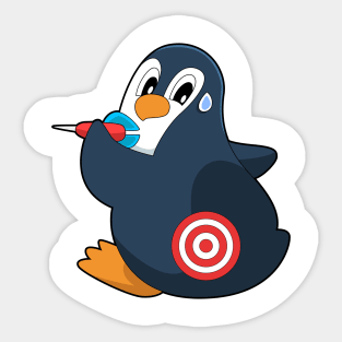 Penguin Darts Dart Dartboard Sticker